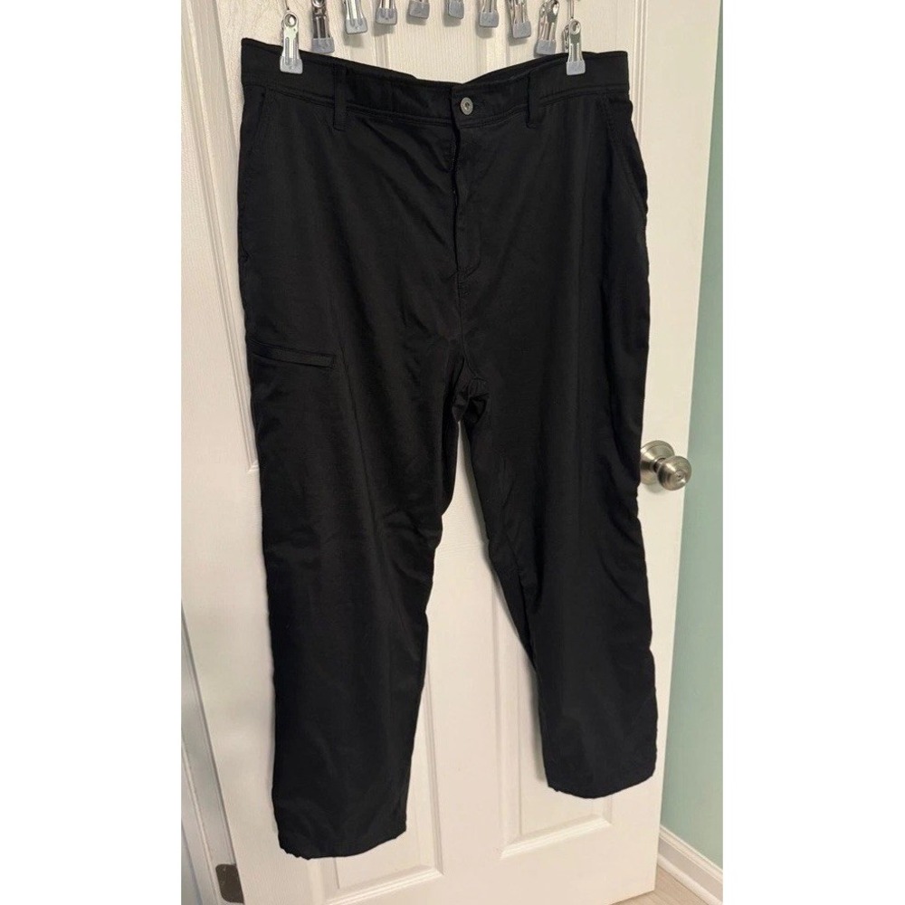 Gerry Men's Black Fleece Lined Pants 38x30 Stretch Comfy Warm Outdoor EUC